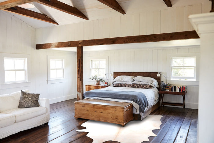 Ivory with Beige Cowhide Rug #A31617