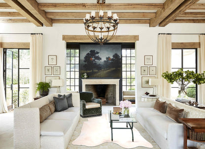 Ivory with Beige Cowhide Rug #A31901