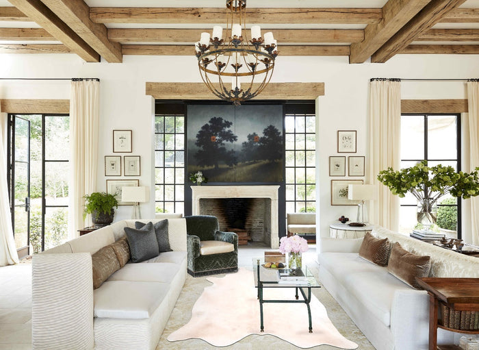 Ivory with Beige Cowhide Rug #A31204