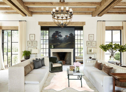 Ivory with Beige Cowhide Rug #A31204