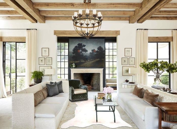 Ivory with Beige Cowhide Rug #A31753