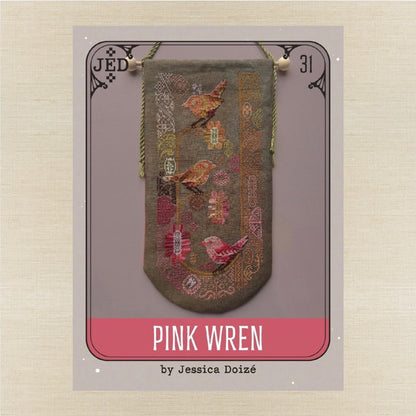 JEDxStitch - Pink Wren - Booklet Chart IH and/or Roxy Floss Co Floss