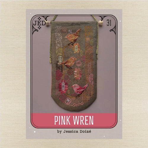 JEDxStitch - Pink Wren - Booklet Chart IH and/or Roxy Floss Co Floss