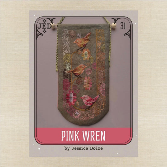 JEDxStitch - Pink Wren - Booklet Chart IH and/or Roxy Floss Co Floss