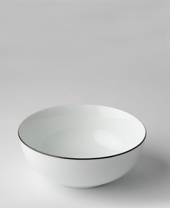 Jenna Clifford 16cm Cereal Bowl With Black Band - White