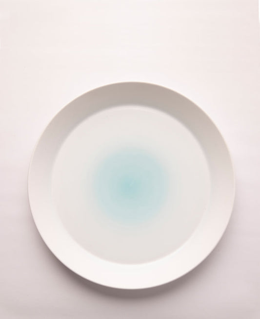 Jenna Clifford Aqua Low Serving Bowl 31.5cm - White