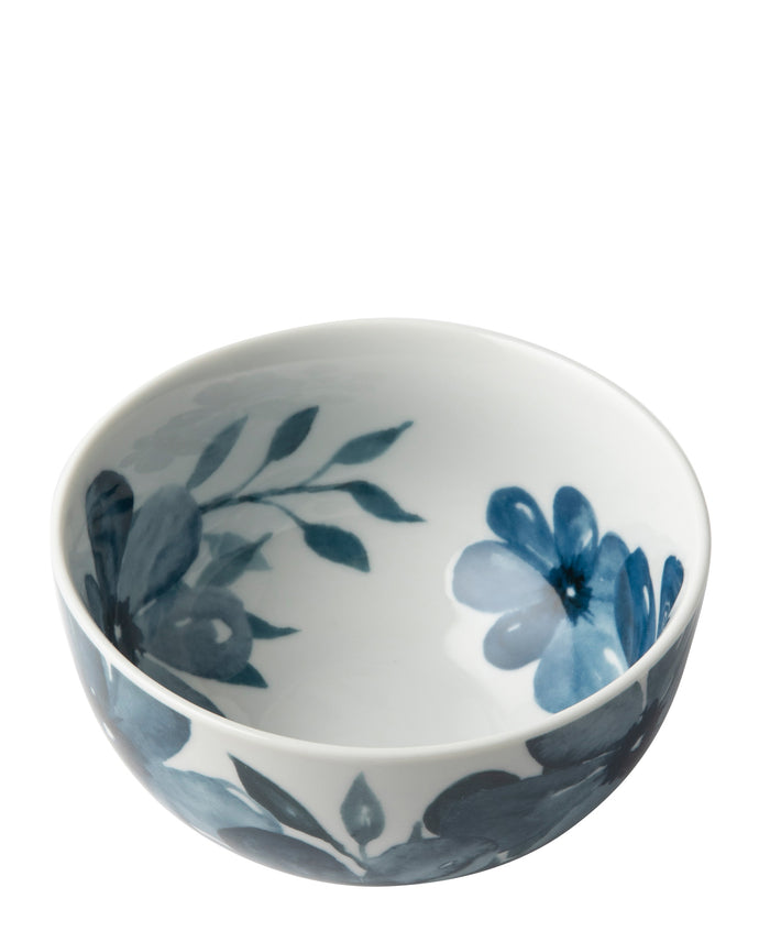 Jenna Clifford Blue Floral 11cm Nibble Bowl - White & Blue