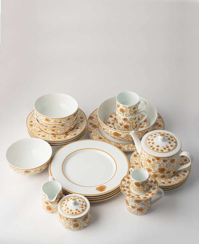 Jenna Clifford Milk & Honey Sugar Pot 350ml - White & Gold