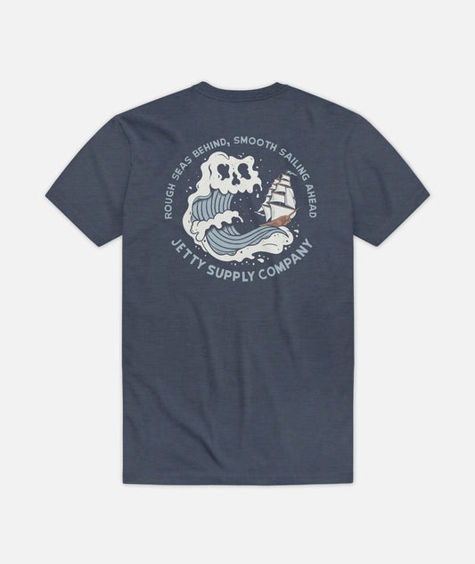 Jetty Mens Rough Seas Tee Apparel Jetty Navy Small