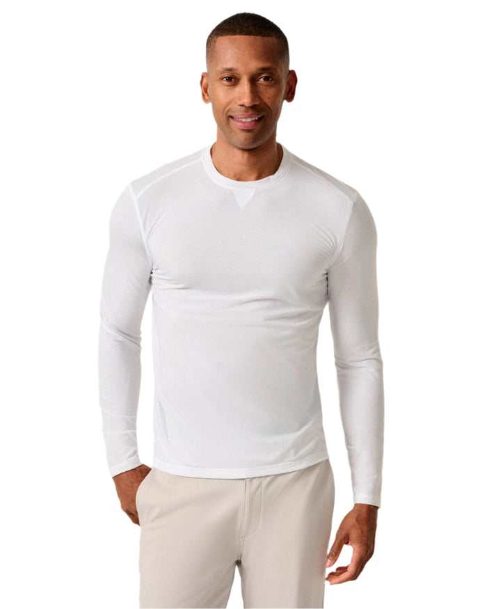 Johnnie-O Men's Course Performance Long Sleeve T-Shirt Apparel Johnnie-O White Small