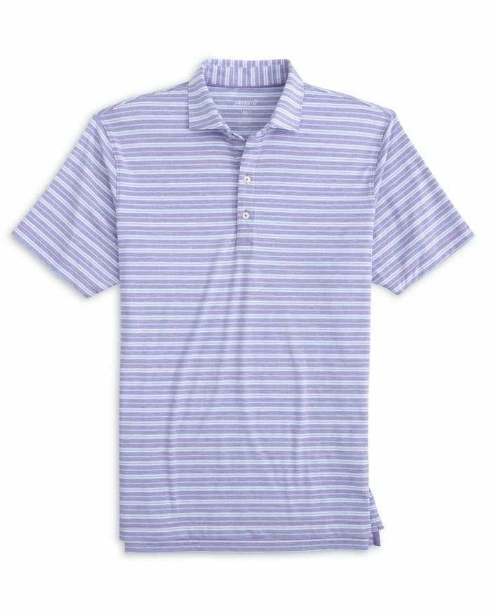 Johnnie O Mens Zayn Striped Jersey Performance Polo Apparel Johnnie-O Boysenberry Small