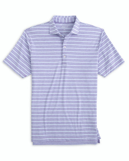 Johnnie O Mens Zayn Striped Jersey Performance Polo Apparel Johnnie-O Boysenberry Small