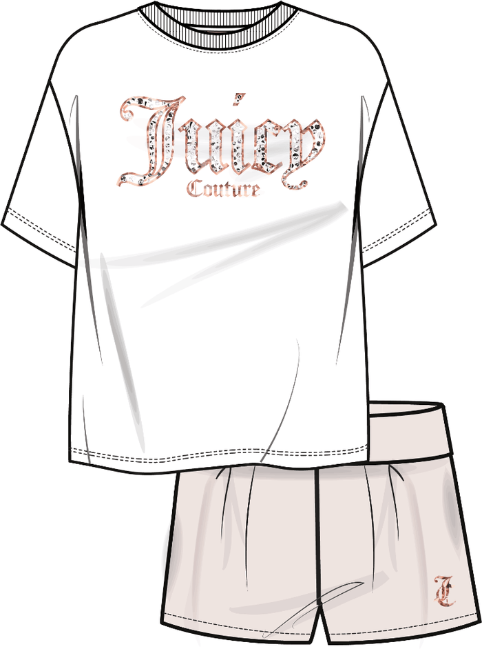 Juicy Couture Oversized Tee/Short Set Junior