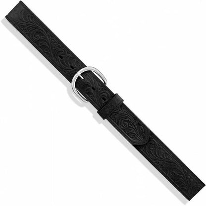 Justin Men - Western Scroll Tooled Belt (Black) 53903