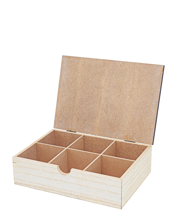 Kitchen Life Tea Box Wood - Black