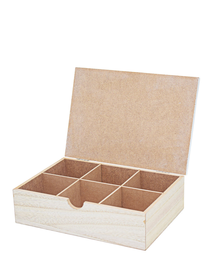 Kitchen Life Tea Box Wood - White