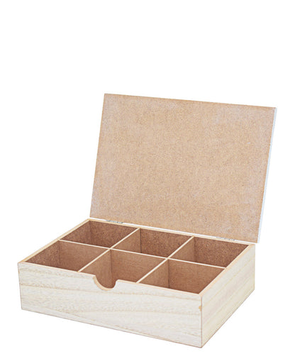Kitchen Life Tea Box Wood - White