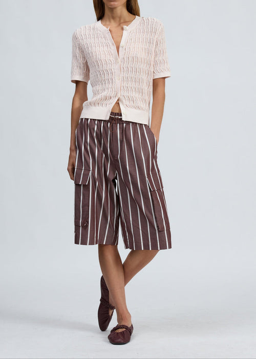 Leslie Short Sleeve Cardigan-Sweaters-Uniquities