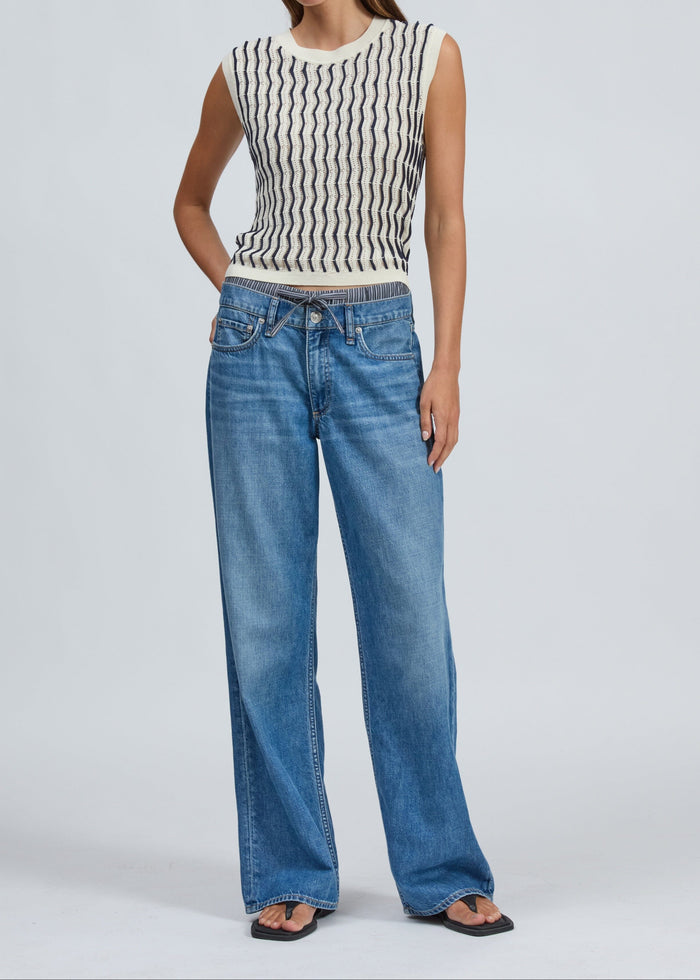 Leslie Stripe Vest-Sweaters-Uniquities