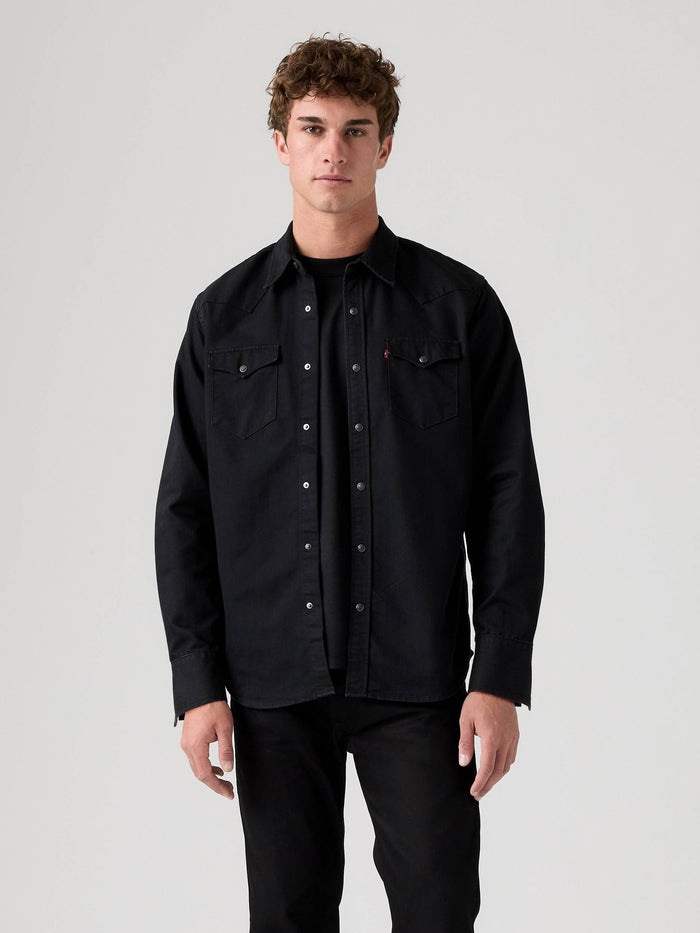 Levi's Men - Classic Western Snap Shirt (Black Denim) 857450000