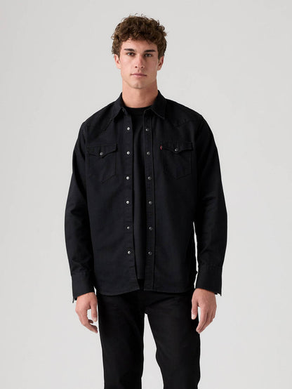 Levi's Men - Classic Western Snap Shirt (Black Denim) 857450000