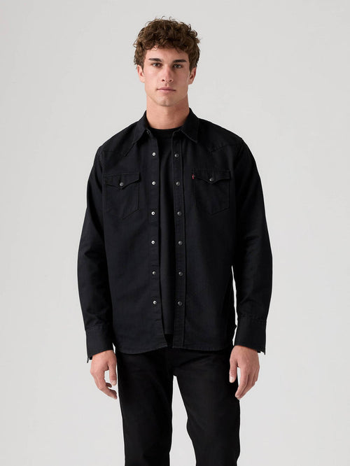 Levi's Men - Classic Western Snap Shirt (Black Denim) 857450000