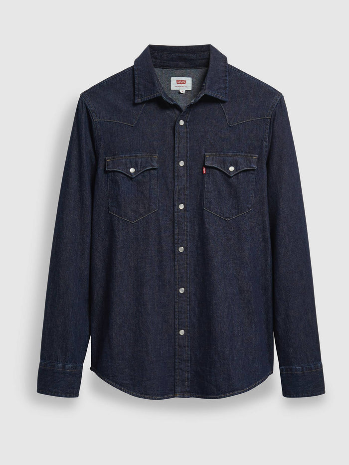Levi's Men - Classic Western Snap Shirt (Dark Wash Denim) 857450002