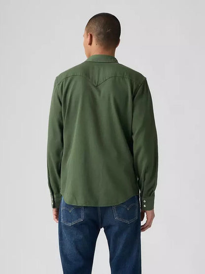 Levi's Men - Classic Western Snap Shirt (Green Denim) 857450234