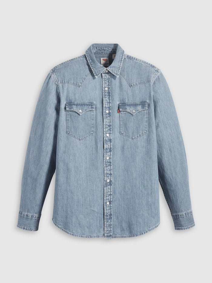 Levi's Men - Classic Western Snap Shirt (Medium Wash Denim) 857450074
