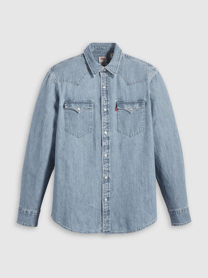 Levi's Men - Classic Western Snap Shirt (Medium Wash Denim) 857450074