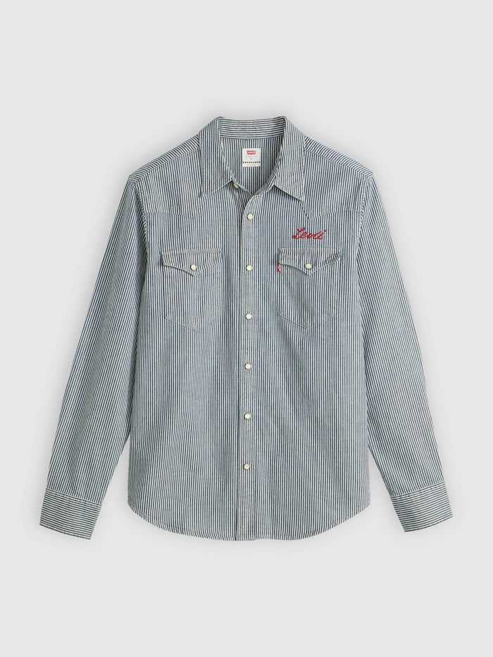Levi's Men - Classic Western Snap Shirt (Roadtrip Stripes) 857450236