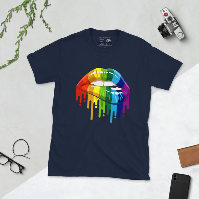 LGBT Rainbow Biting Lip shirt