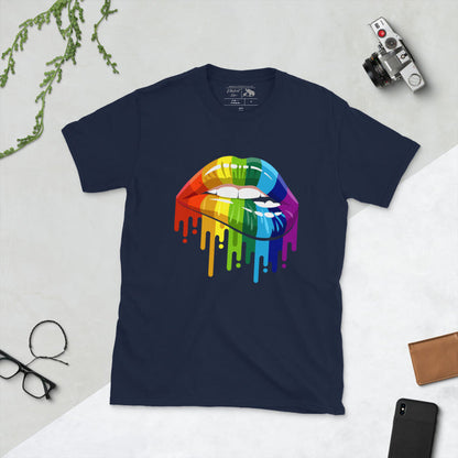 LGBT Rainbow Biting Lip shirt
