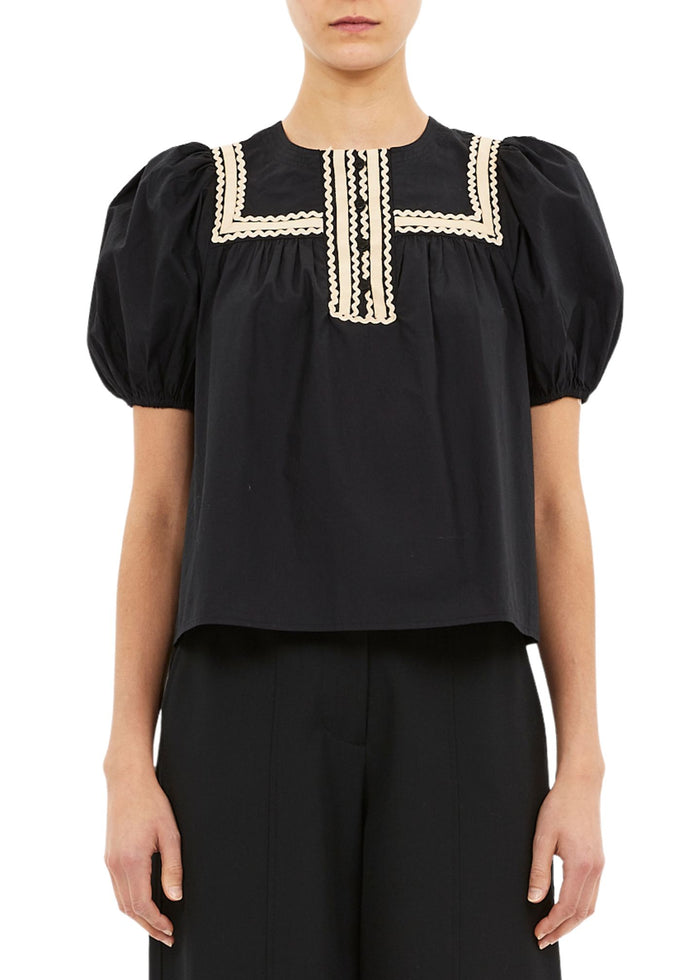Lia Puff Sleeve Top-Tops/Blouses-Uniquities