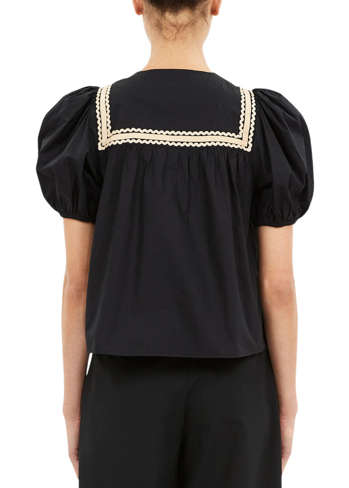 Lia Puff Sleeve Top-Tops/Blouses-Uniquities