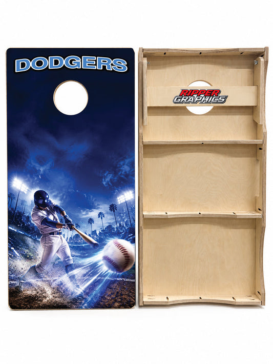 Los Angeles Dodgers Baseball Inspired Cornhole Design