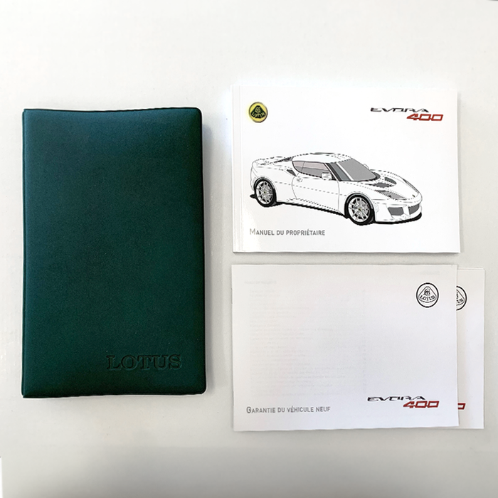 Lotus Evora 400 Owner's Manual - French Version Lotus Original Brand New-F132T0324JC NEVER OPENED