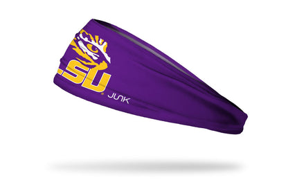 Louisiana State University: LSU Gold Stacked Purple Big Bang Lite Headband - View 1