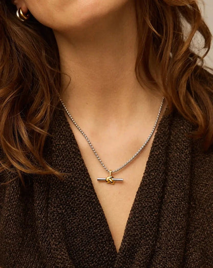 Lucy Williams Chunky Knot T-Bar Necklace | Mixed Metal Necklaces Missoma