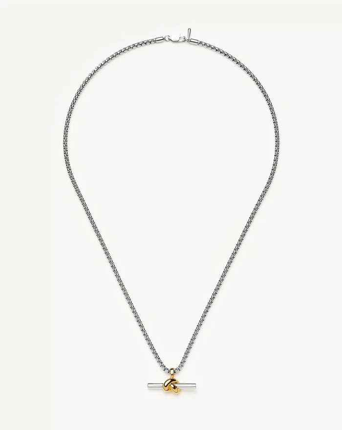 Lucy Williams Chunky Knot T-Bar Necklace | Mixed Metal Necklaces Missoma