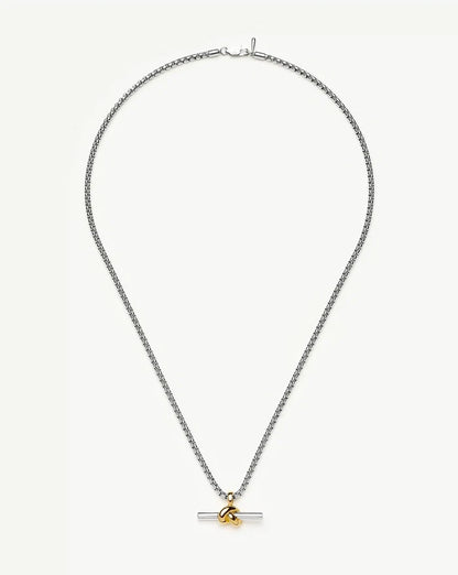 Lucy Williams Chunky Knot T-Bar Necklace | Mixed Metal Necklaces Missoma