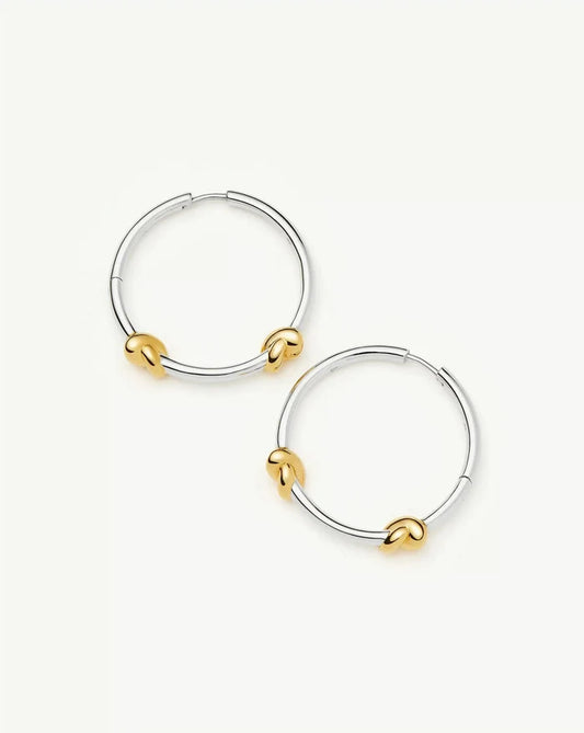 Lucy Williams Medium Knot Hoop Earrings | Mixed Metal Earrings Missoma