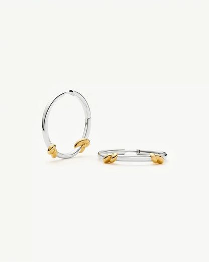 Lucy Williams Medium Knot Hoop Earrings | Mixed Metal Earrings Missoma
