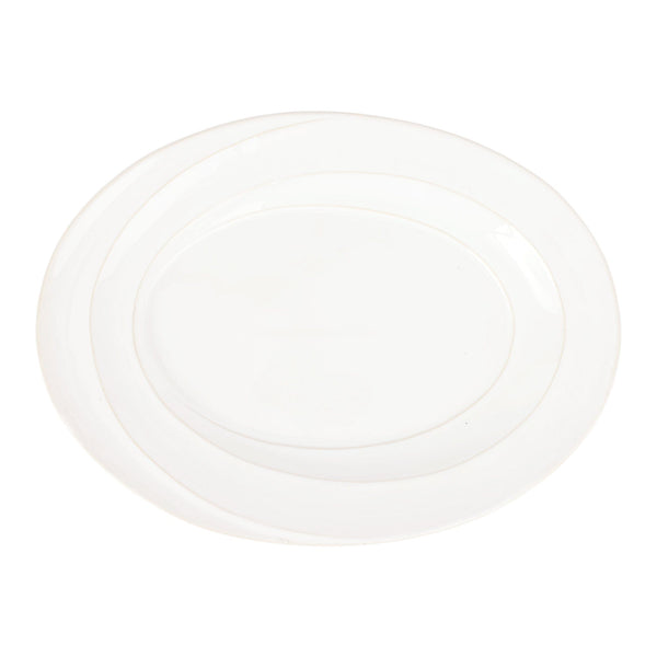 Vietri Luna Small Oval Platter from the 2206 Serveware collection, featuring a smooth, elegant oval shape and glazed ceramic finish.