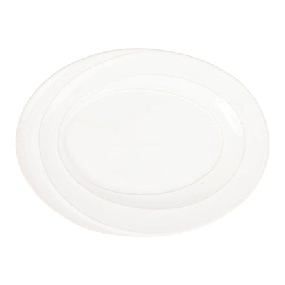 Vietri Luna Small Oval Platter from the 2206 Serveware collection, featuring a smooth, elegant oval shape and glazed ceramic finish.