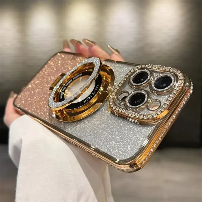 Gold Glitter / For iPhone 16 ProMax