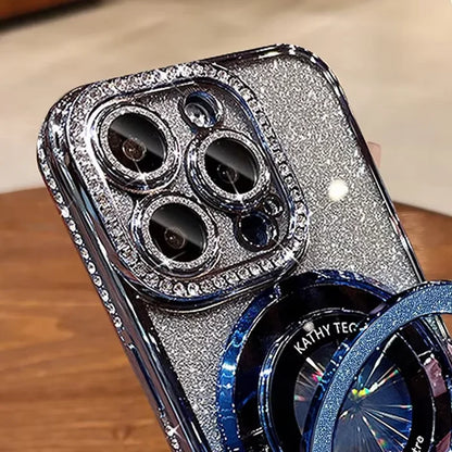 Sparkly, jeweled phone case.