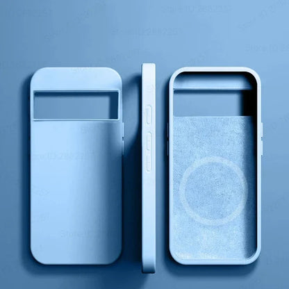 Two iPod-style portable media players with minimalist designs.