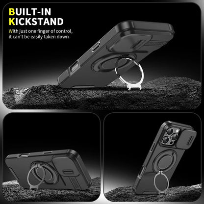 Black phone case with kickstand.