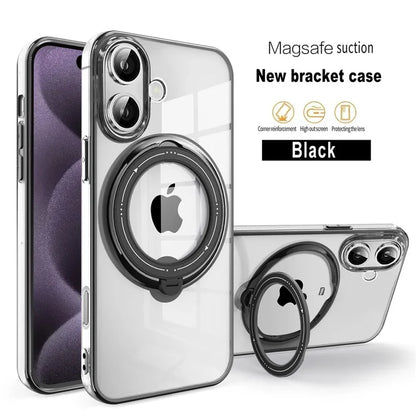 Clear phone case with MagSafe ring.
